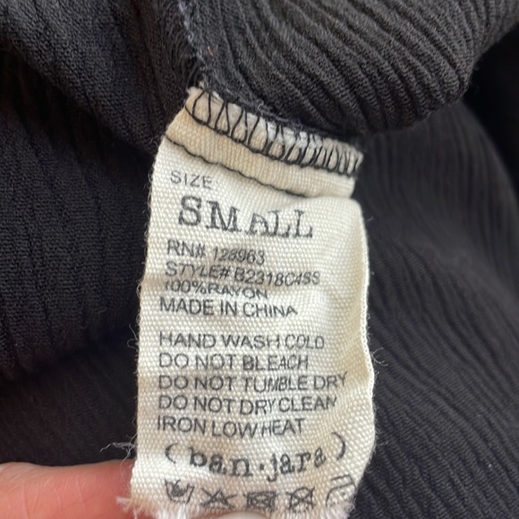 Banjara embroidered top with sheer sleeves Sz S - Picture 9 of 9